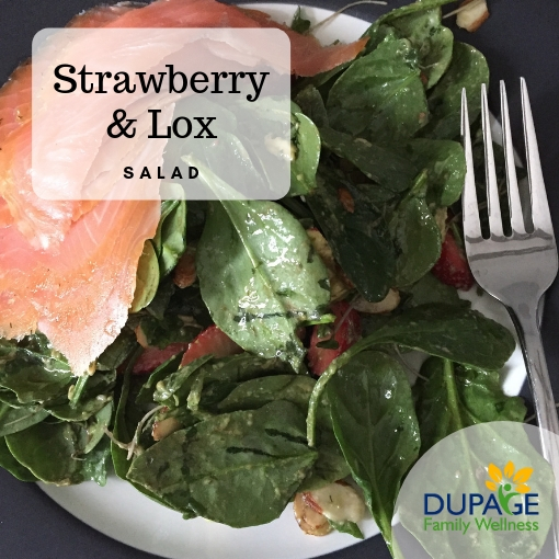 strawberry lox salad